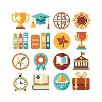 Education Icon Set Collection for Documents, Websites and Mobile Applications vector