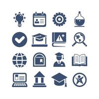 Education Icon Set Collection for Documents, Websites and Mobile Applications vector