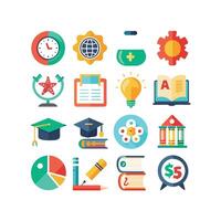 Education Icon Set Collection for Documents, Websites and Mobile Applications vector