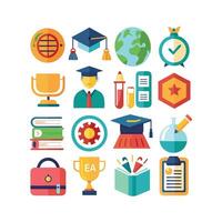 Education Icon Set Collection for Documents, Websites and Mobile Applications vector