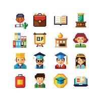 Education Icon Set Collection for Documents, Websites and Mobile Applications vector