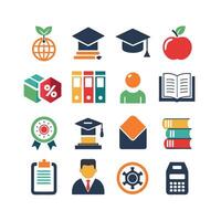 Education Icon Set Collection for Documents, Websites and Mobile Applications vector