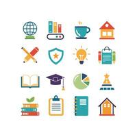 Education Icon Set Collection for Documents, Websites and Mobile Applications vector