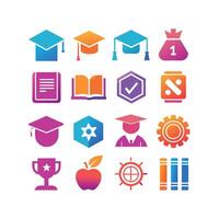 Education Icon Set Collection for Documents, Websites and Mobile Applications vector