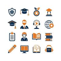 Education Icon Set Collection for Documents, Websites and Mobile Applications vector