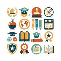 Education Icon Set Collection for Documents, Websites and Mobile Applications vector