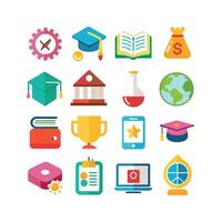 Education Icon Set Collection for Documents, Websites and Mobile Applications vector