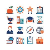 Education Icon Set Collection for Documents, Websites and Mobile Applications vector