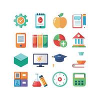 Education Icon Set Collection for Documents, Websites and Mobile Applications vector