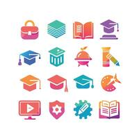 Education Icon Set Collection for Documents, Websites and Mobile Applications vector