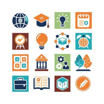 Education Icon Set Collection for Documents, Websites and Mobile Applications vector