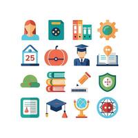 Education Icon Set Collection for Documents, Websites and Mobile Applications vector