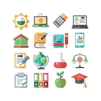 Education Icon Set Collection for Documents, Websites and Mobile Applications vector