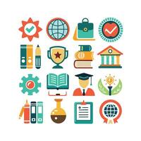 Education Icon Set Collection for Documents, Websites and Mobile Applications vector