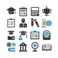 Education Icon Set Collection for Documents, Websites and Mobile Applications vector