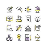 Education Icon Set Collection for Documents, Websites and Mobile Applications vector
