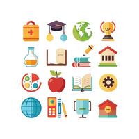 Education Icon Set Collection for Documents, Websites and Mobile Applications vector