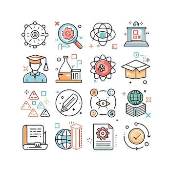 Education Icon Set Collection for Documents, Websites and Mobile Applications vector