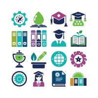 Education Icon Set Collection for Documents, Websites and Mobile Applications vector