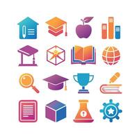 Education Icon Set Collection for Documents, Websites and Mobile Applications vector