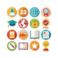Education Icon Set Collection for Documents, Websites and Mobile Applications vector