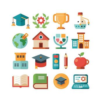 Education Icon Set Collection for Documents, Websites and Mobile Applications vector