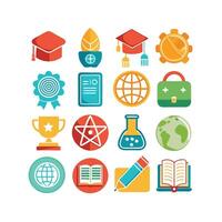 Education Icon Set Collection for Documents, Websites and Mobile Applications vector