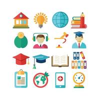 Education Icon Set Collection for Documents, Websites and Mobile Applications vector