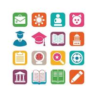 Education Icon Set Collection for Documents, Websites and Mobile Applications vector