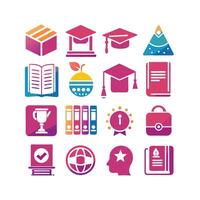 Education Icon Set Collection for Documents, Websites and Mobile Applications vector
