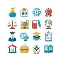 Education Icon Set Collection for Documents, Websites and Mobile Applications vector