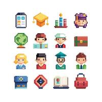 Education Icon Set Collection for Documents, Websites and Mobile Applications vector