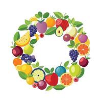 Realistic Fruits Illustration Concepts vector