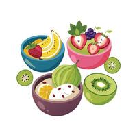 Realistic Fruits Illustration Concepts vector