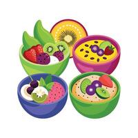 Realistic Fruits Illustration Concepts vector