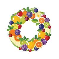 Realistic Fruits Illustration Concepts vector