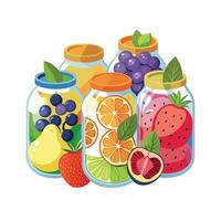 Realistic Fruits Illustration Concepts vector