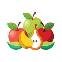Realistic Fruits Illustration Concepts vector