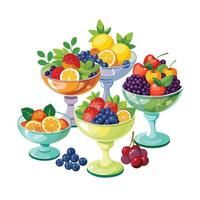 Realistic Fruits Illustration Concepts vector