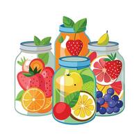 Realistic Fruits Illustration Concepts vector