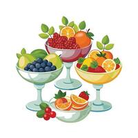 Realistic Fruits Illustration Concepts vector