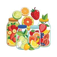 Realistic Fruits Illustration Concepts vector
