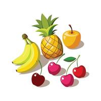 Realistic Fruits Illustration Concepts vector