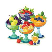 Realistic Fruits Illustration Concepts vector