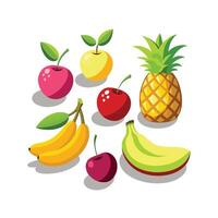 Realistic Fruits Illustration Concepts vector