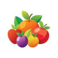 Realistic Fruits Illustration Concepts vector