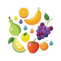 Realistic Fruits Illustration Concepts vector