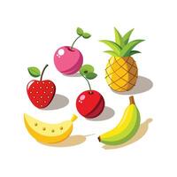 Realistic Fruits Illustration Concepts vector