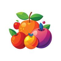 Realistic Fruits Illustration Concepts vector