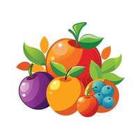 Realistic Fruits Illustration Concepts vector